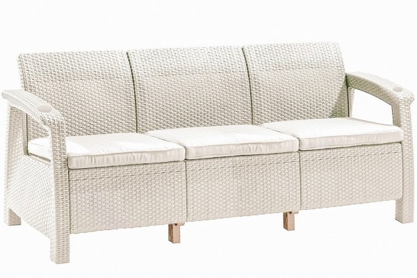 Трёхместный диван  Yalta Sofa 3 Seat белый купить в Череповеце