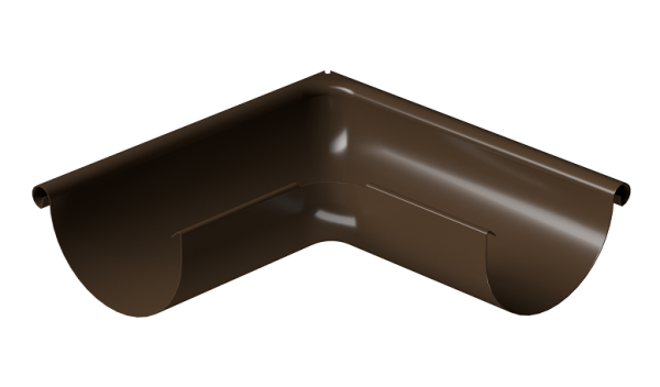 Угол внешний 90° D125 Döcke STAL PREMIUM Каштан, (RAL 8017) купить в Череповеце
