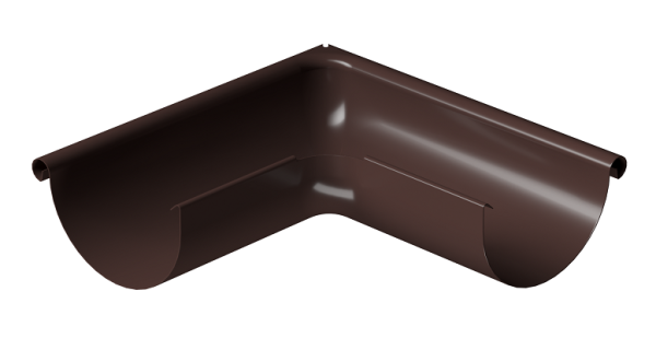 Угол внешний 90° D125 Döcke STAL PREMIUM Шоколад, (RAL 8019) купить в Череповеце