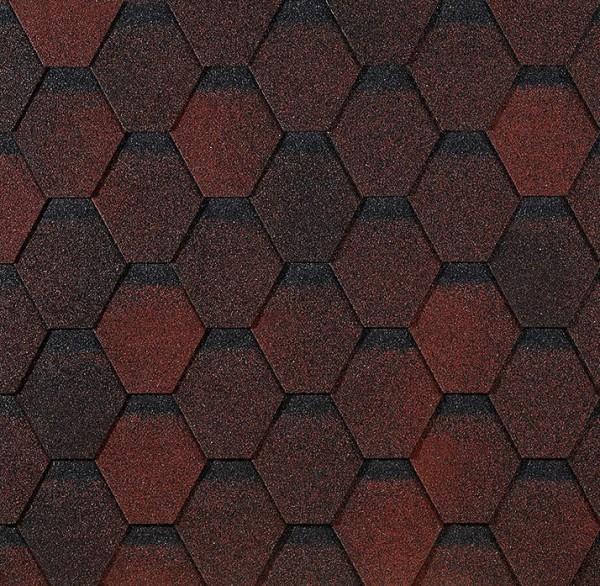 Гибкая черепица EURASIA Docke, Коллекция ШЕСТИГРАННИК Красный купить в Череповеце