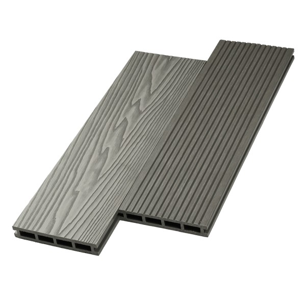 Террасная доска ДПК NanoWood двусторонняя New 3D тиснение + вельвет Серый купить в Череповеце Террасная доска ДПК NanoWood двусторонняя New 3D тиснение + вельвет Серый купить в Череповеце