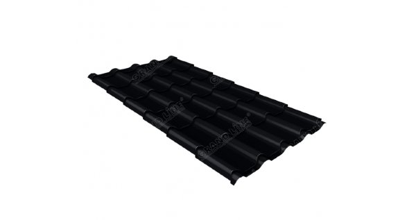 Металлочерепица камея 0,45 Drap RAL 9005 черный купить в Череповеце