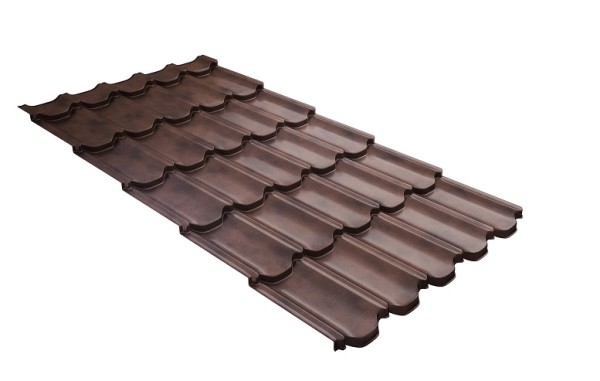 Металлочерепица квинта плюс с  3D резом 0,45 Safari Twincolor Brown купить в Череповеце
