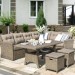 Комплект мебели AFINA плетеной из иск. ротанга AFM-307B Beige купить в Череповеце