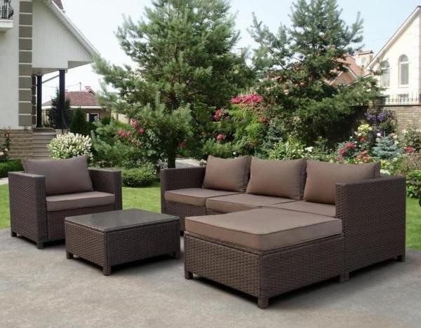 Комплект мебели AFINA плетеной из иск. ротанга YR821A Brown/Beige купить в Череповеце
