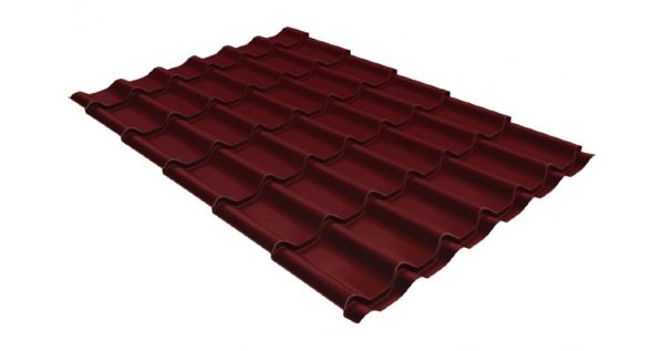 Металлочерепица классик 0,5 Satin RAL 3005 красное вино купить в Череповеце