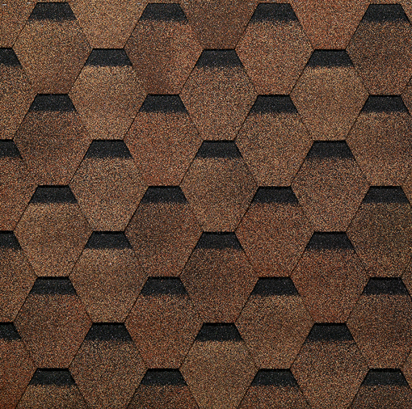 Гибкая черепица EURASIA Docke, Коллекция ШЕСТИГРАННИК Светло-коричневый купить в Череповеце