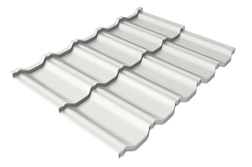 Металлочерепица модульная Квинта Uno Grand Line c 3D резом 0,5 Satin RAL 9003 сигнальный белый купить в Череповеце