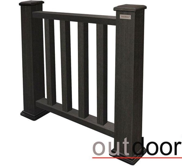 Ограждение из ДПК Outdoor Классик 3D STORM чёрный купить в Череповеце