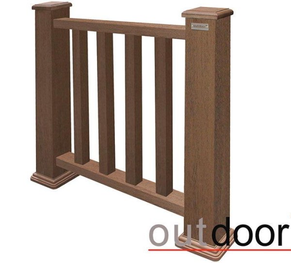 Ограждение из ДПК Outdoor Классик 3D STORM коричневый микс купить в Череповеце