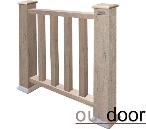 Ограждение из ДПК Outdoor Классик 3D STORM серый микс купить в Череповеце