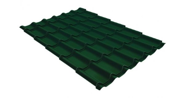 Металлочерепица классик GL 0,5 Velur20 RAL 6005 зеленый мох купить в Череповеце