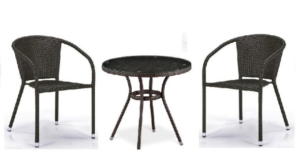 Комплект плетеной мебели AFINA из иск. ротанга Асоль-7 T282ANT/Y137C-W53 Brown 2Pcs купить в Череповеце