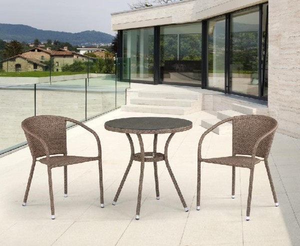Комплект плетеной мебели AFINA из иск. ротанга T282ANT/Y137C-W56 Light Brown 2Pcs купить в Череповеце