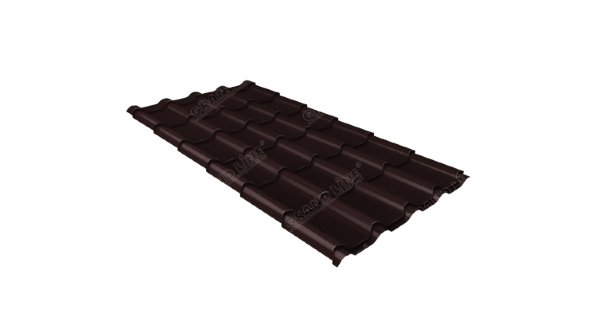 Металлочерепица камея 0,5 Satin RAL 8017 шоколад купить в Череповеце