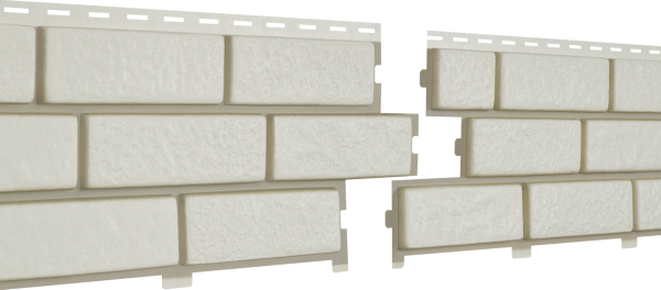 Фасадная панель Ю-Пласт Стоун Хаус Кирпич с декорированным швом Белый купить в Череповеце