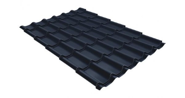 Металлочерепица классик 0,5 Satin RAL 7024 мокрый асфальт купить в Череповеце