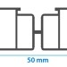 Лага алюминиевая KRONEX 50x25x3000 мм несущая купить в Череповеце