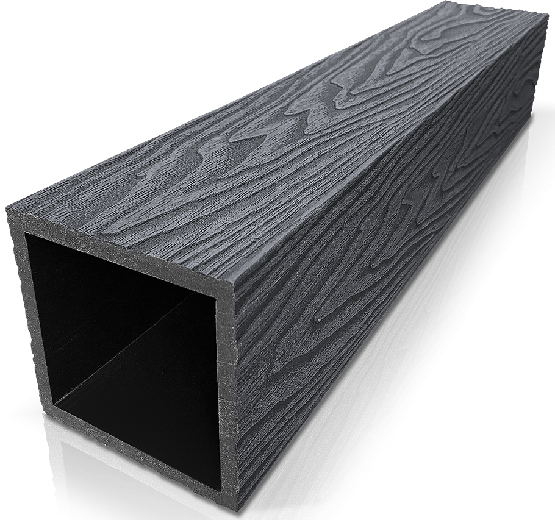 Столб ДПК 3D GardenParkett фактура дерева Графит купить в Череповеце