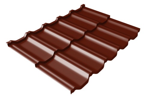 Металлочерепица модульная Квинта Uno Grand Line c 3D резом 0,5 Satin RAL 3005 красное вино купить в Череповеце