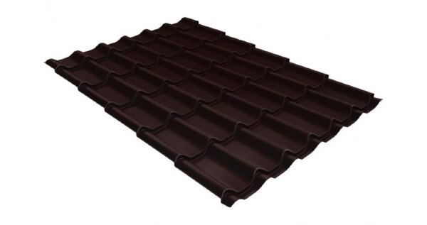 Металлочерепица классик 0,5 Satin RAL 8017 шоколад купить в Череповеце
