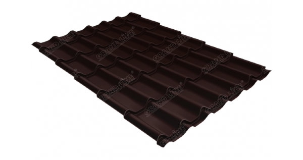 Металлочерепица классик GL 0,5 Quarzit RAL 8017 шоколад Metallic купить в Череповеце