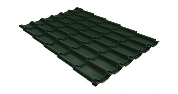 Металлочерепица классик 0,5 Satin RR 11 темно-зеленый купить в Череповеце