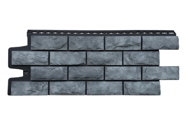 Фасадные панели Grand Line Колотый Камень Антрацит, Шов черный купить в Череповеце